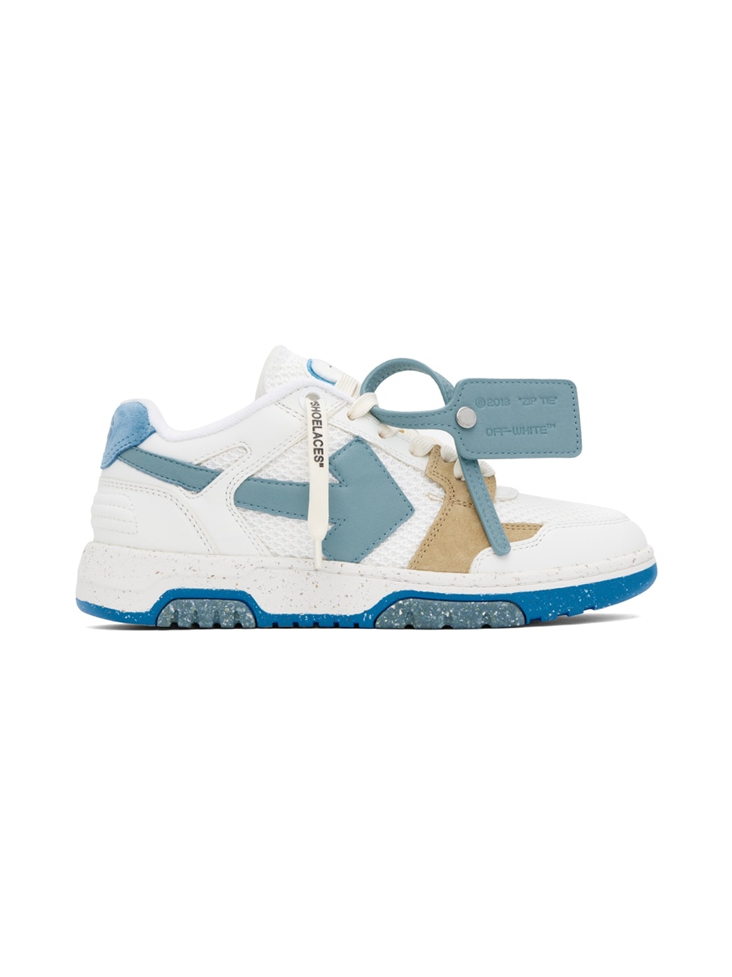 White & Blue Out Of Office Sneakers - 1