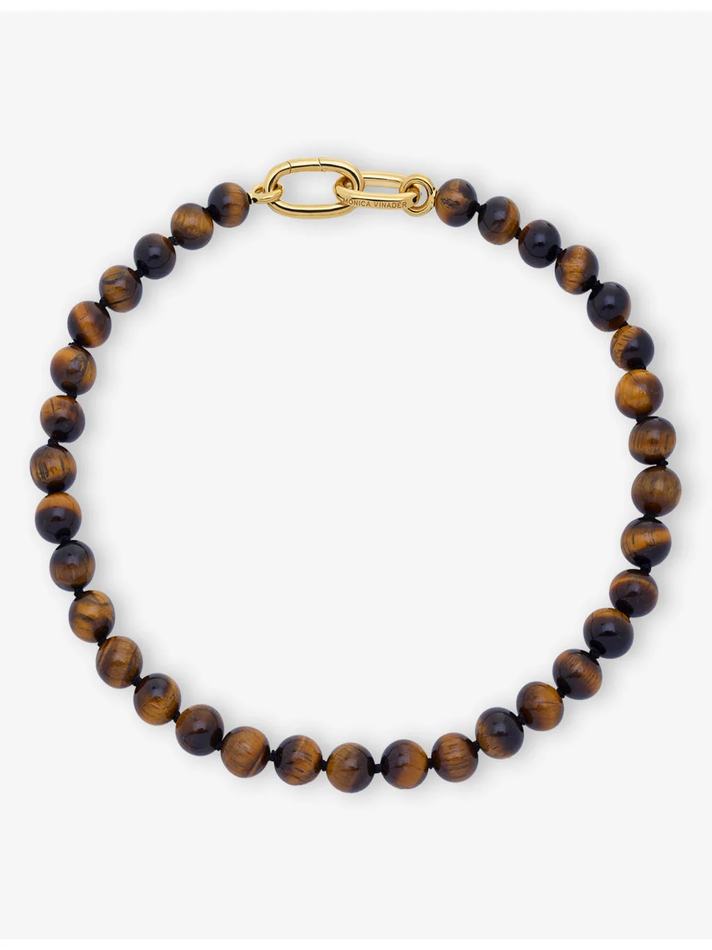 Kate Young 18ct Yellow Gold Vermeil And Tiger's Eye Necklace - 1