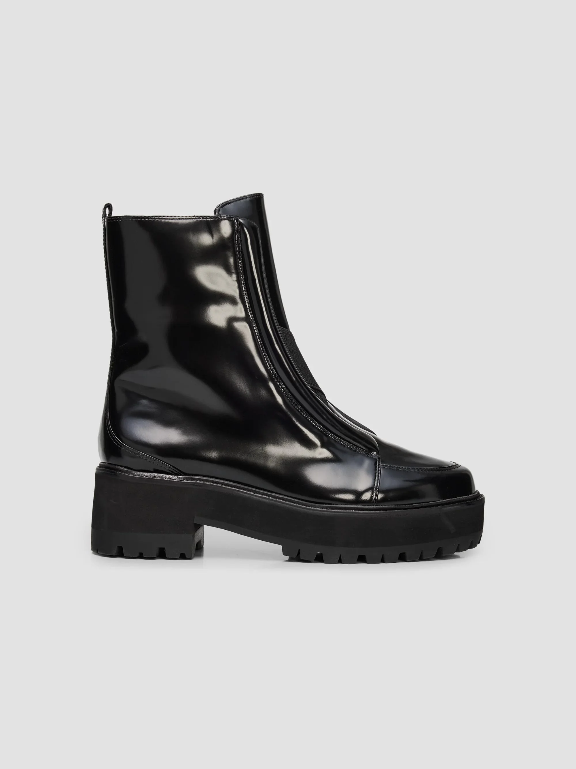Women's Joanna 45MM Patent Leather Booties - Black - 1
