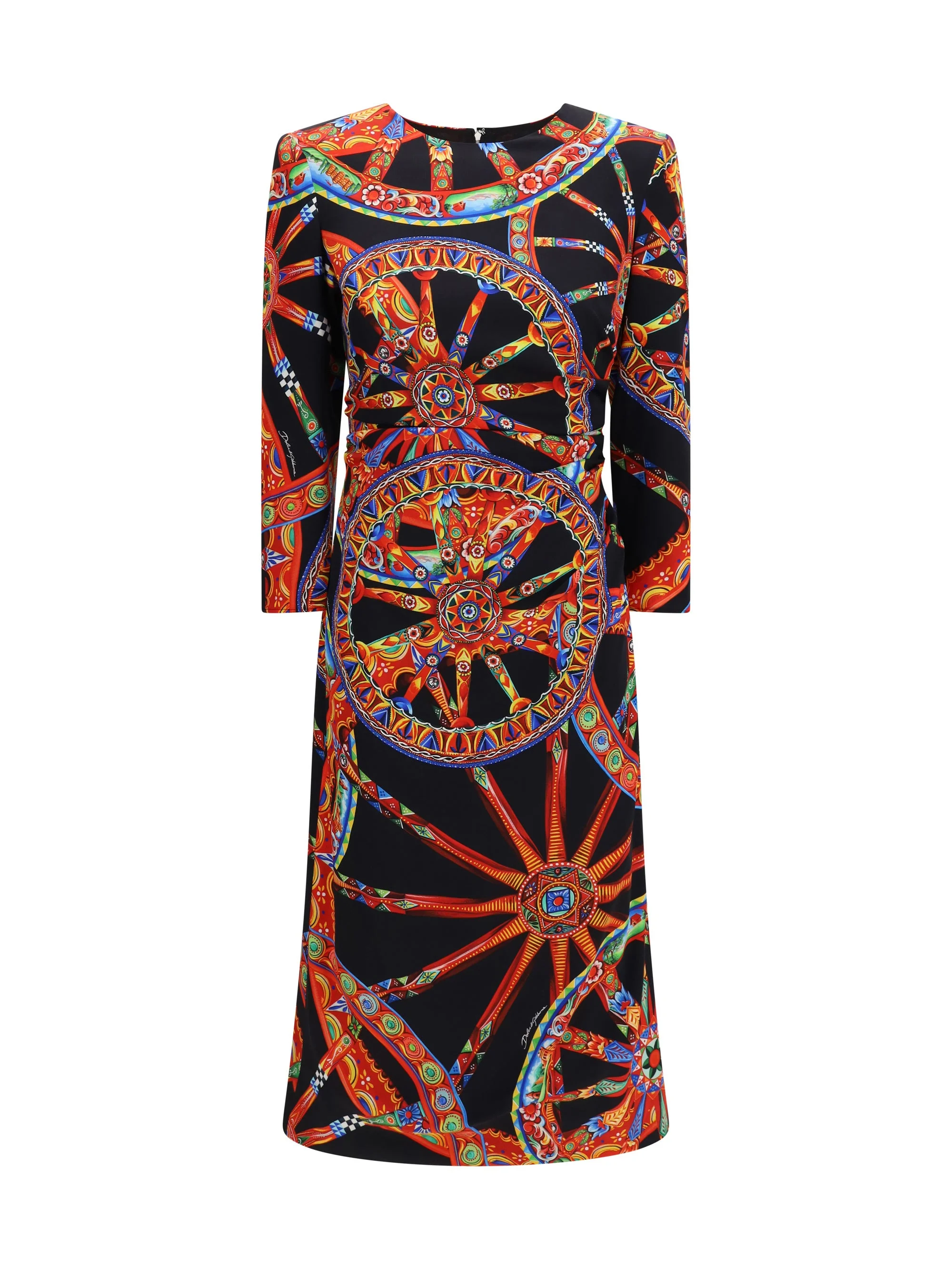 Dolce & Gabbana Women Carretto Print Charmeuse Dress - 1