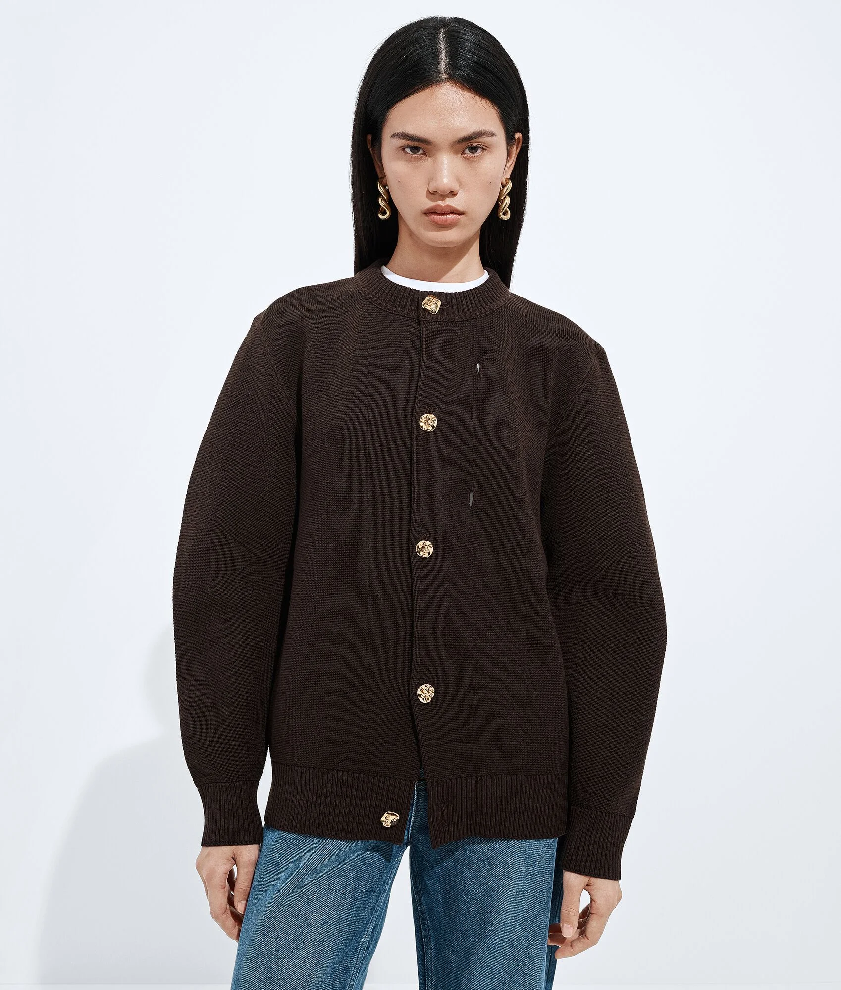 Wool and Cotton Cardigan - 1