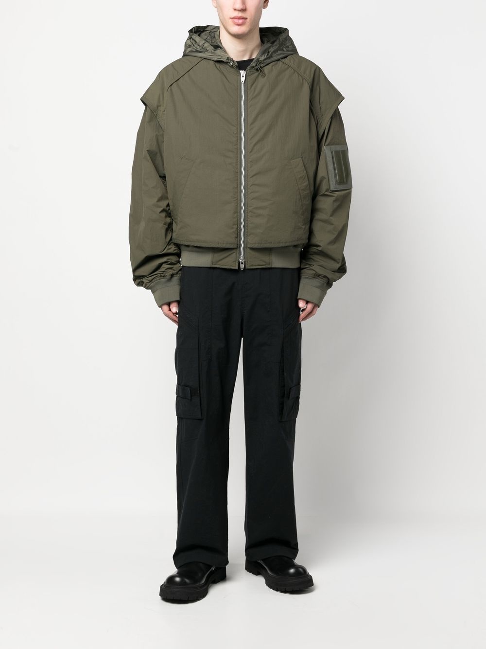 logo-appliqué bomber jacket - 2