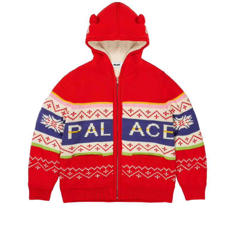 PALACE LOVES ME HOODED KNIT RED 1