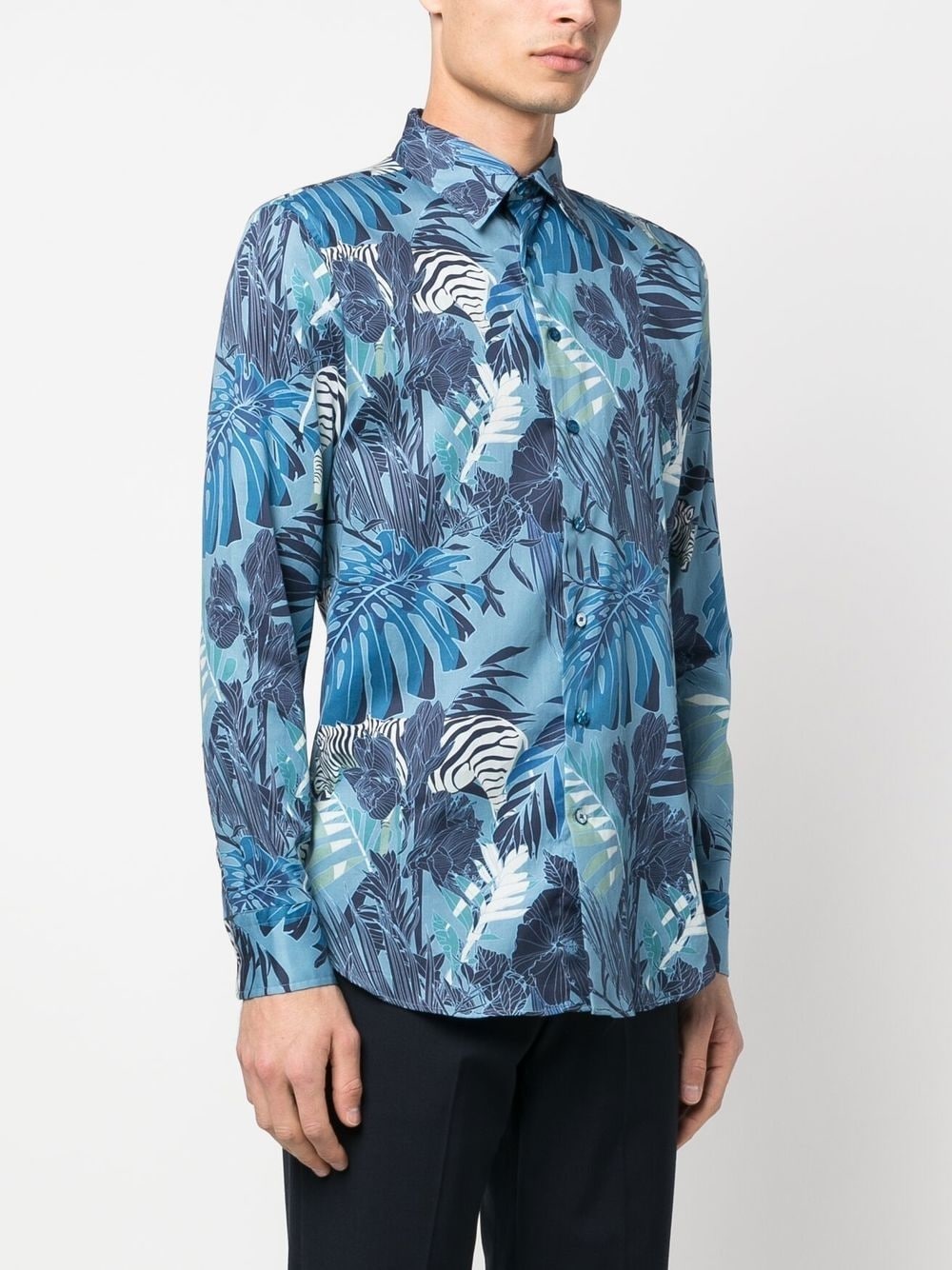 floral-print long-sleeved shirt - 3