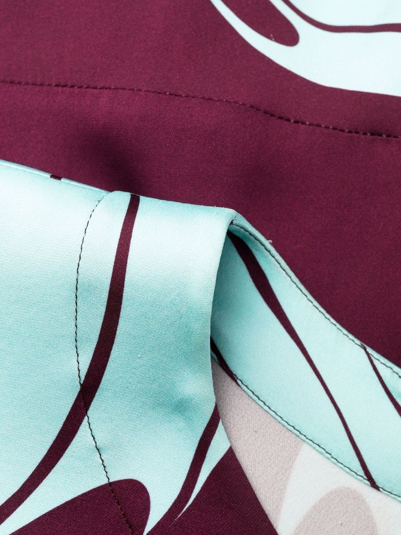 abstract-print gathered dress 8