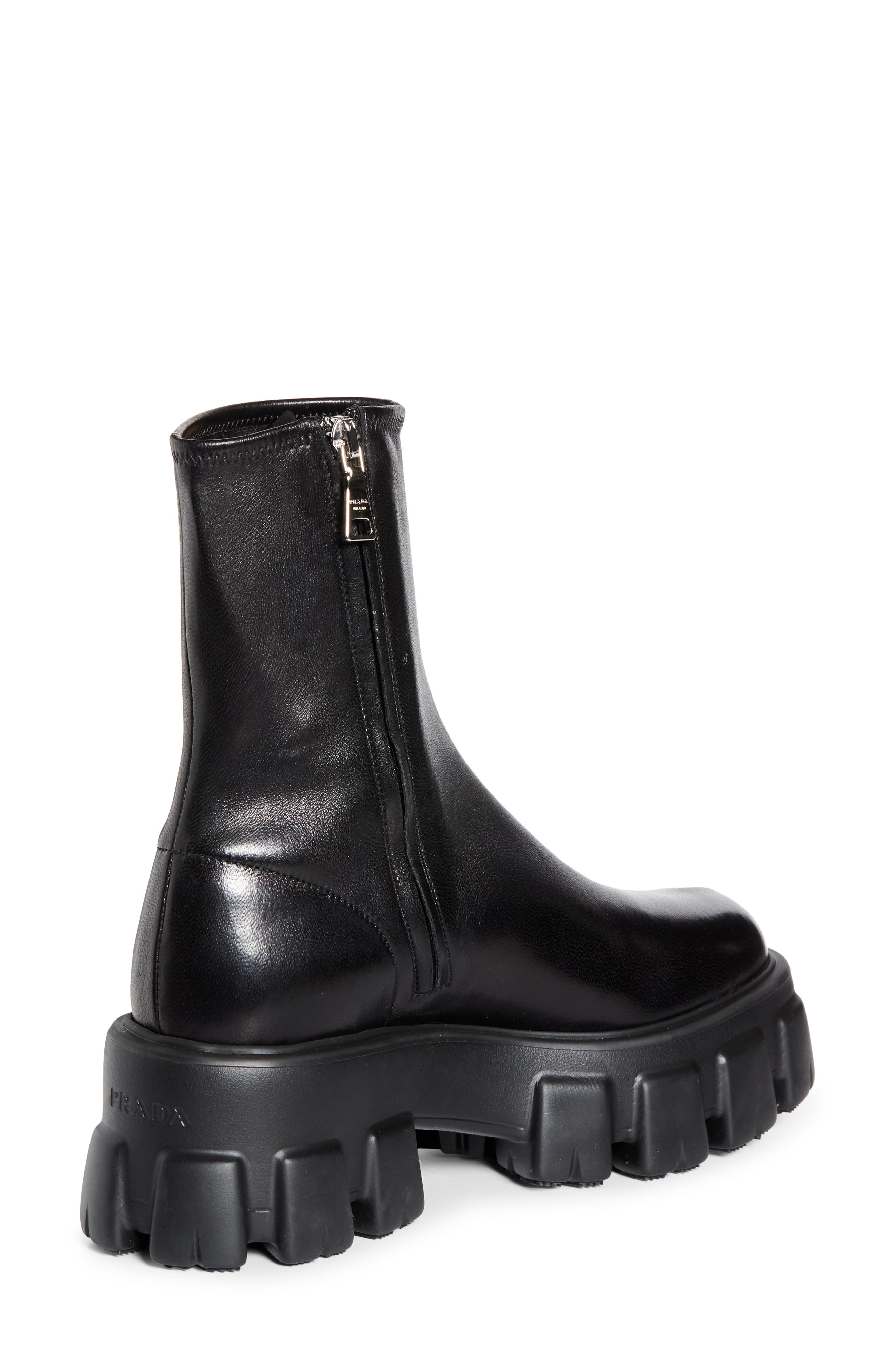 Prada Monolith Lug Sole Bootie in Nero at Nordstrom - 2