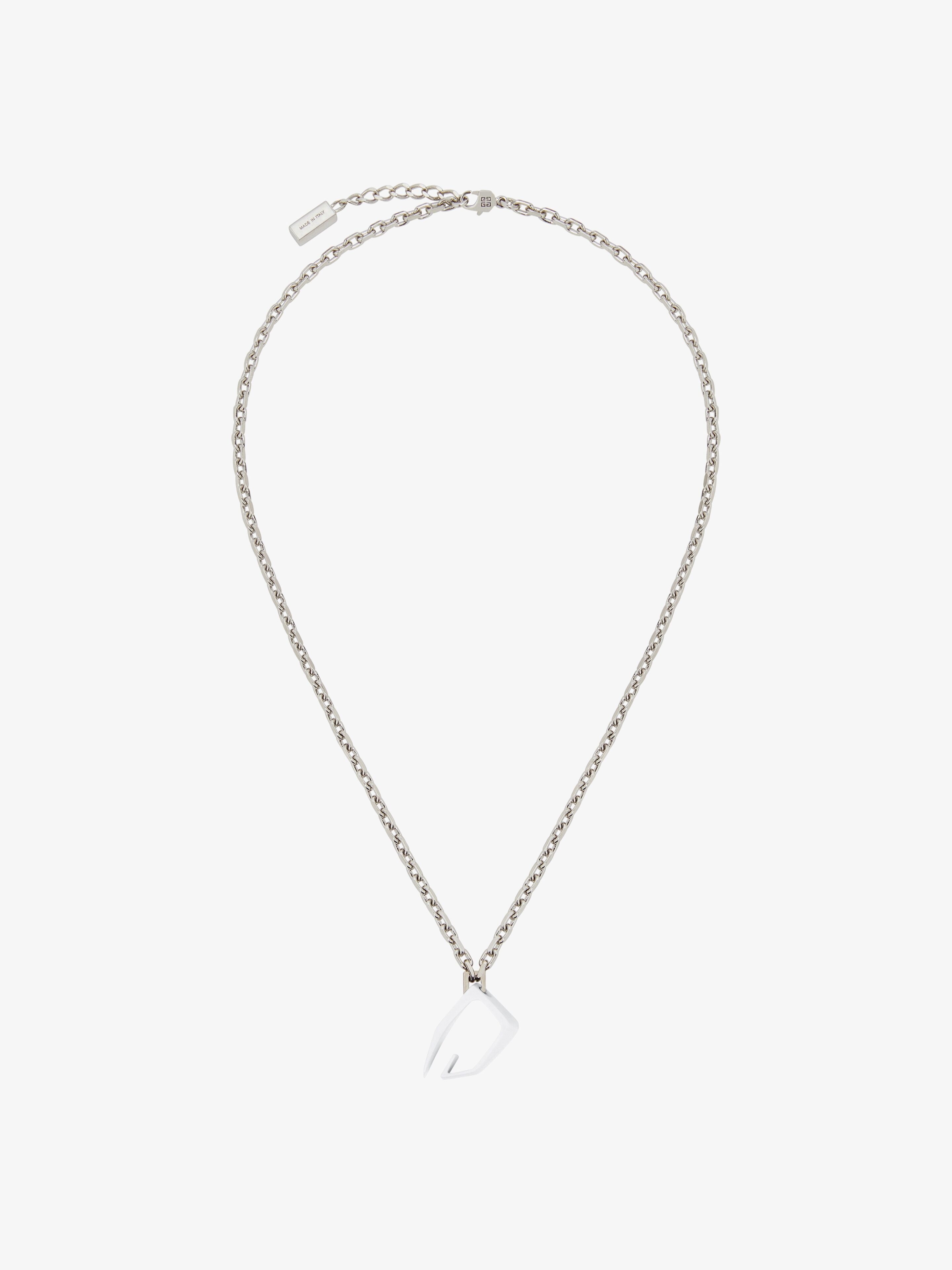 GIV CUT NECKLACE IN METAL AND GLOW IN THE DARK ENAMEL - 4