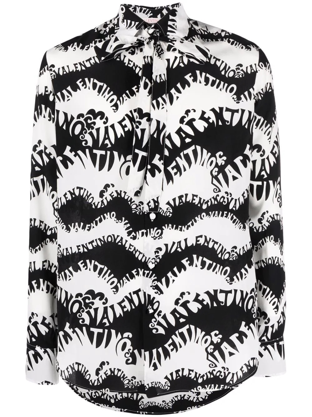 Waves print long-sleeve shirt - 1