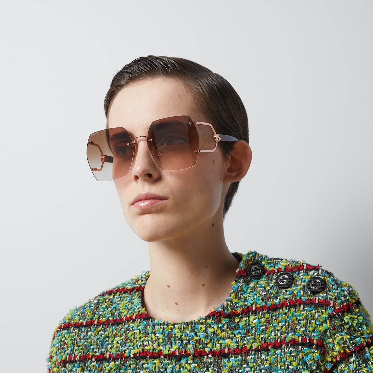 Geometric frame sunglasses - 3