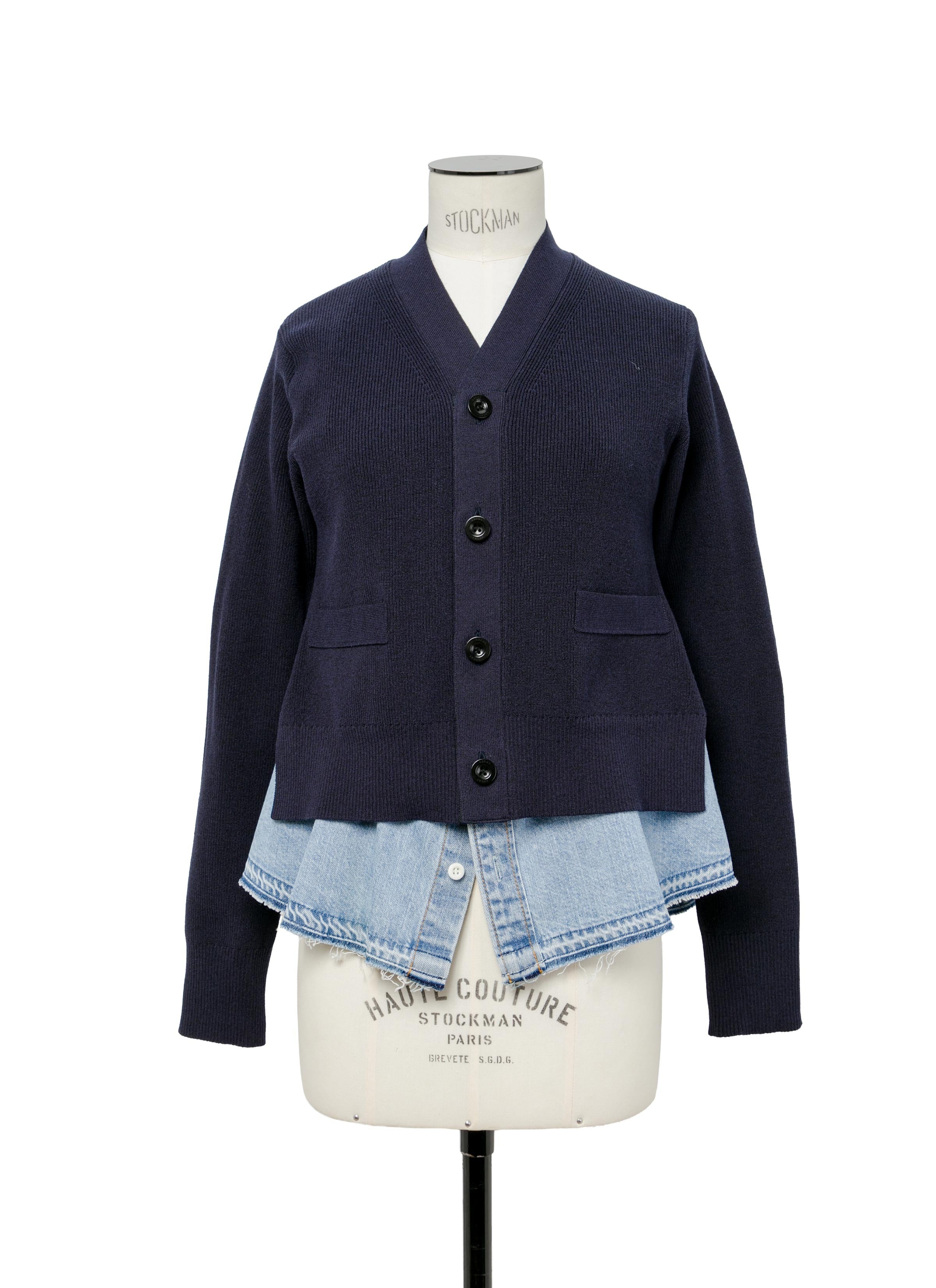 Denim x Knit Cardigan - 2