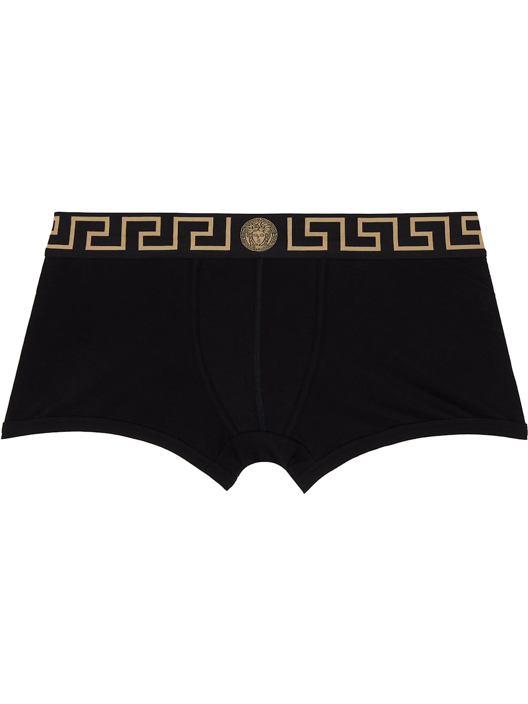 Black Greca Border Boxer Briefs - 1