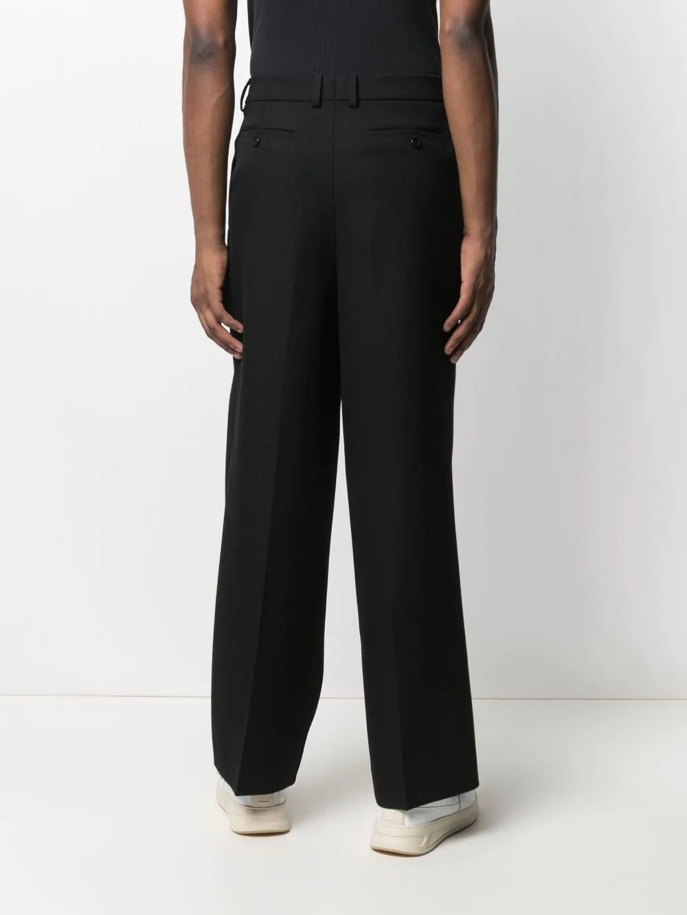 pleat detail tailored trousers - 4