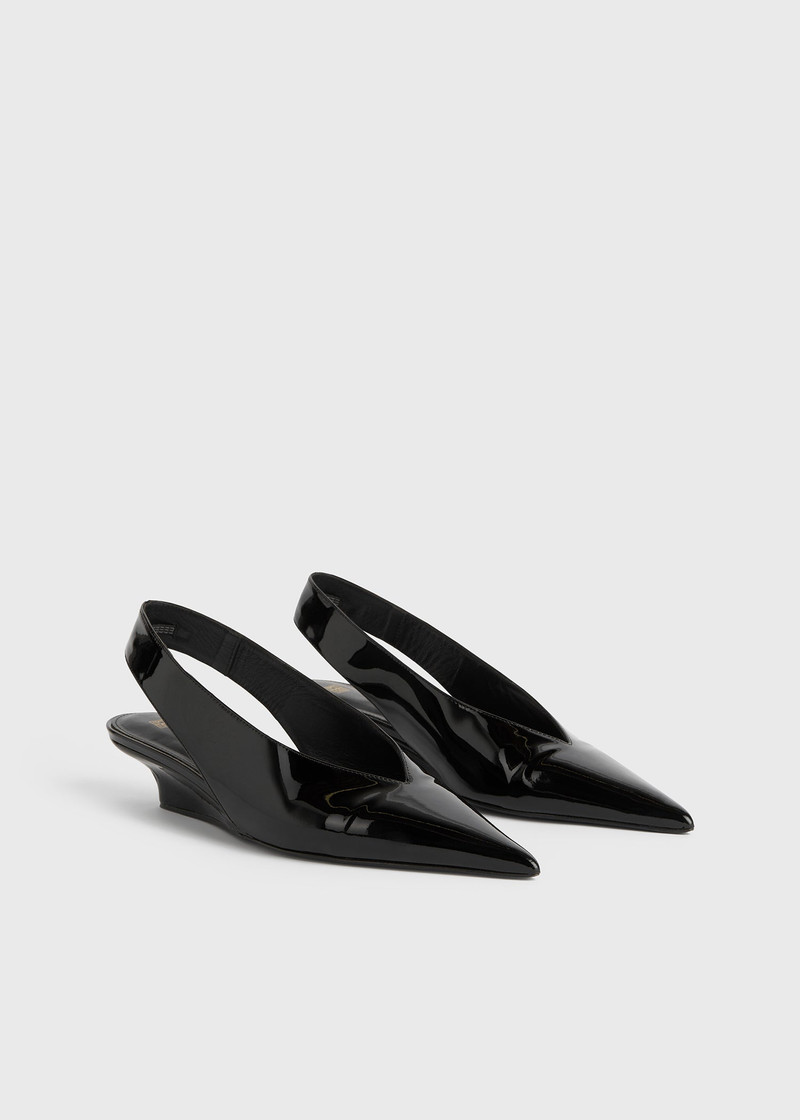 The Wedge-Heel Slingback black 5