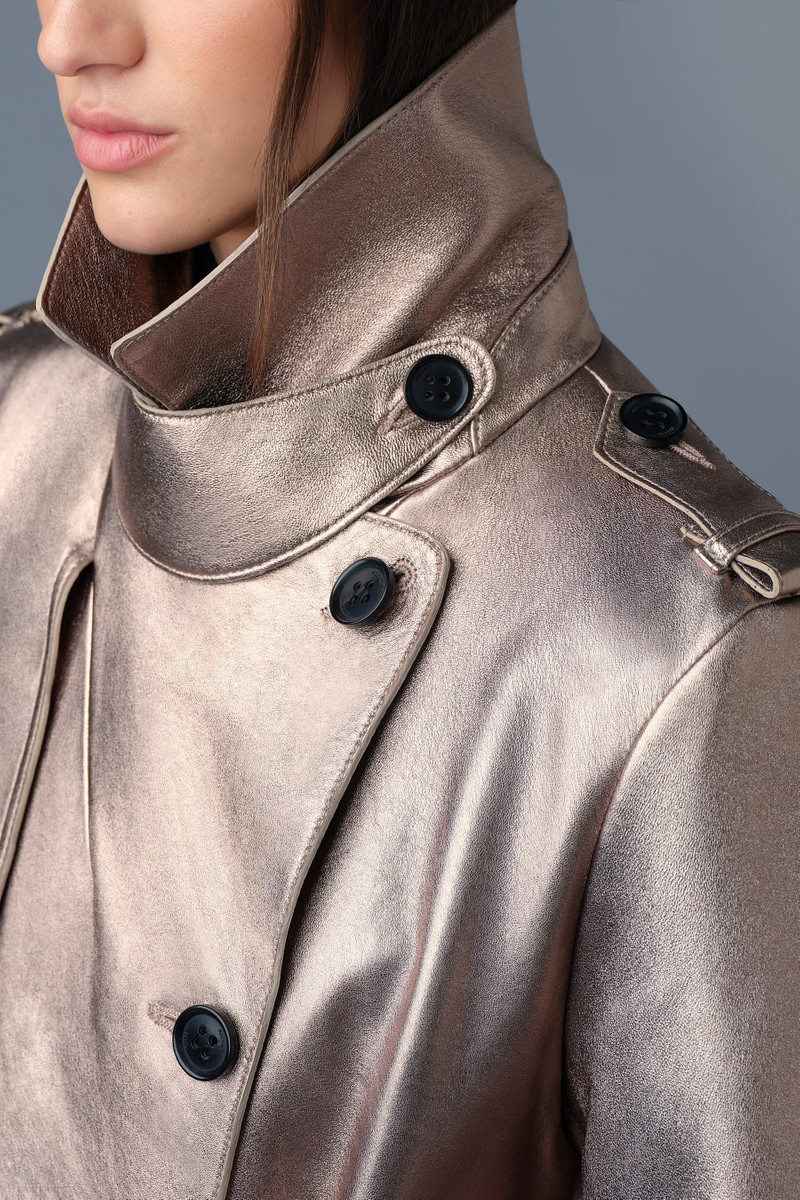 GAEL-V Maxi Leather Trench Coat 6