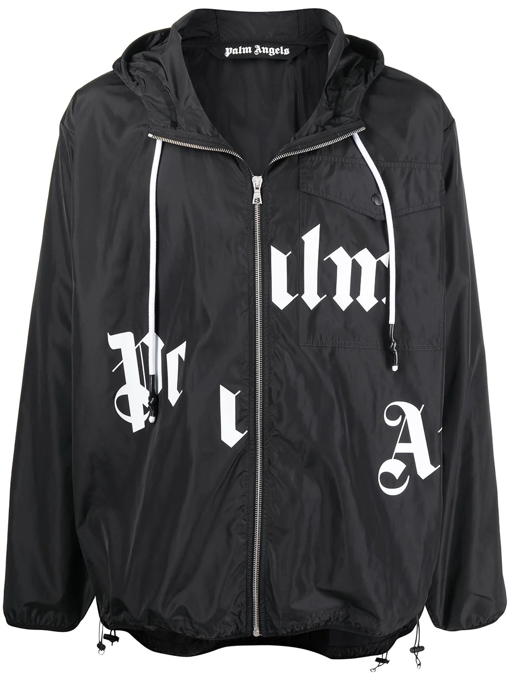 logo print zip-up jacket - 1