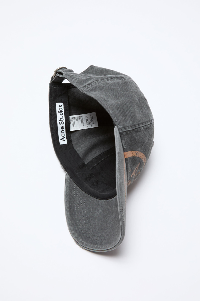 Acne Studios Cap printed logo - Black outlook