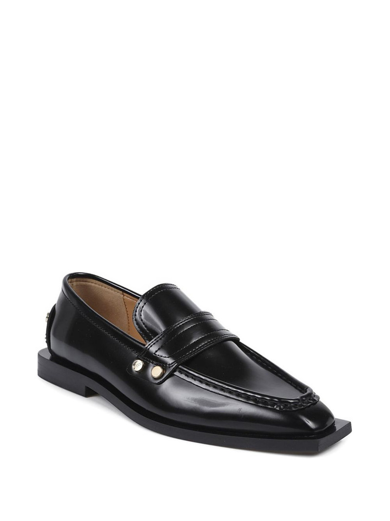GANNI studs square-toe loafers outlook