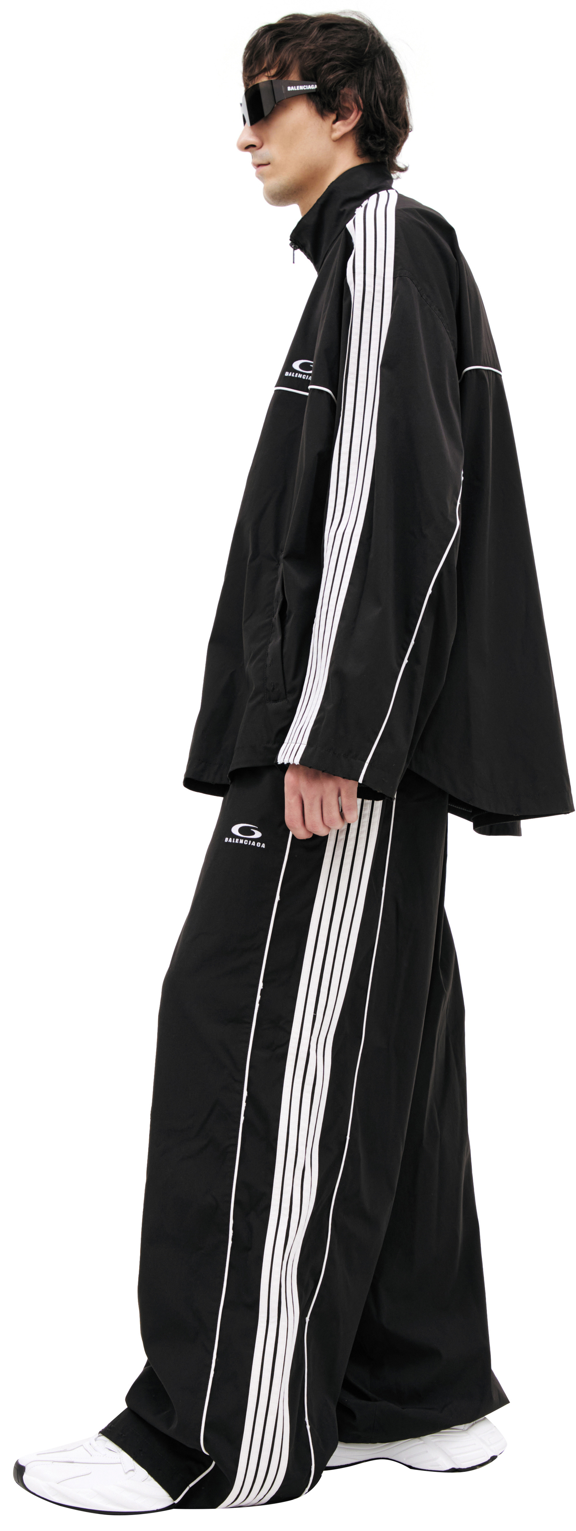 BLACK JACKET WITH STRIPES - 2