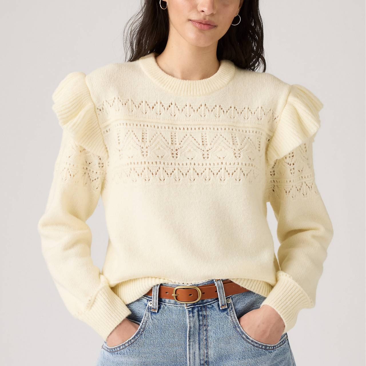 SHANE FLUTTER SLEEVE SWEATER - 5