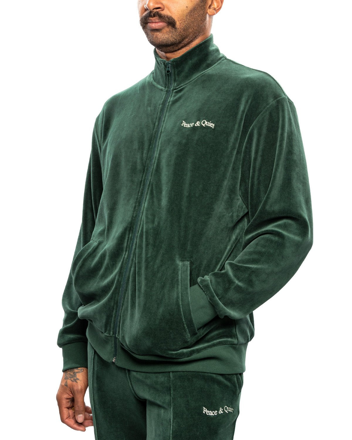 Wordmark Velour Jacket Pine - 4