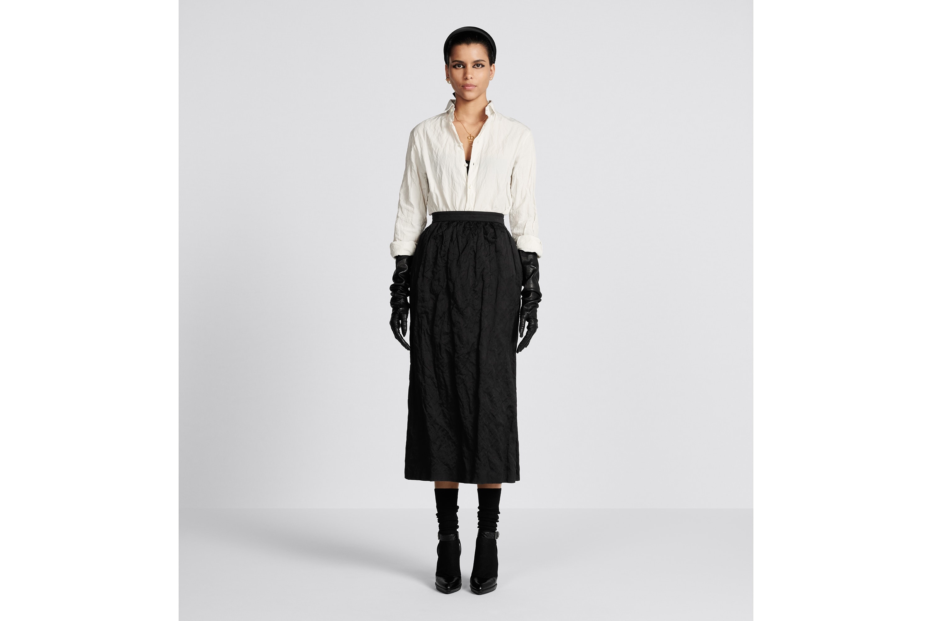 Mid-Length Straight-Cut Skirt - 4