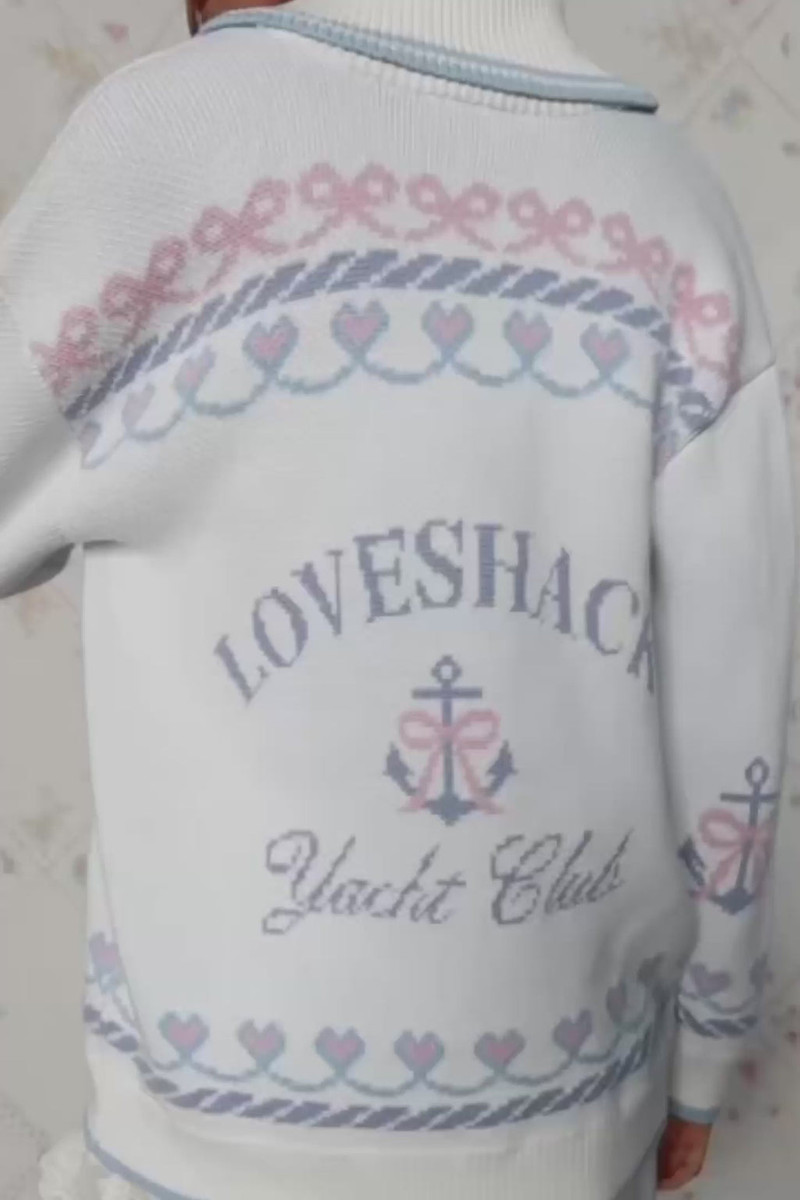 LoveShackFancy Aribella Yacht Club Cardigan outlook