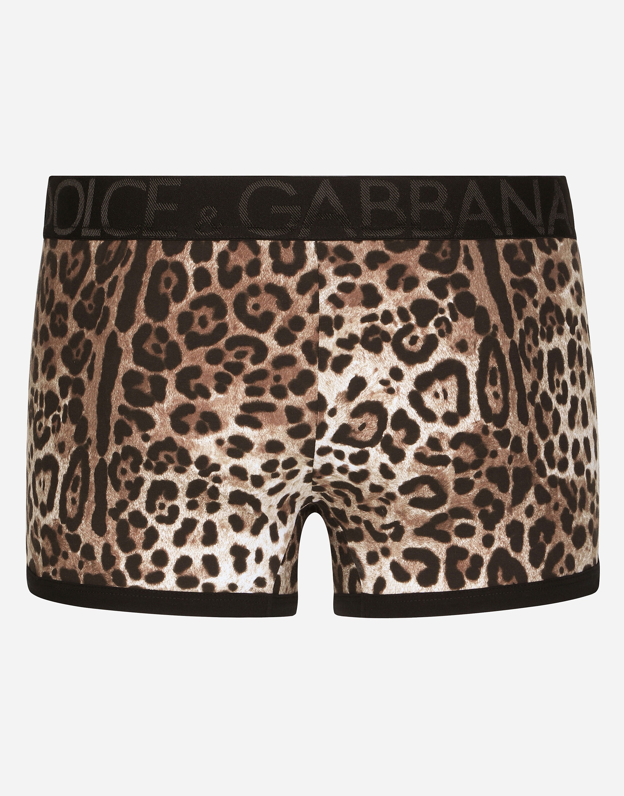 Two-way stretch jersey regular-fit boxers with leopard print - 2