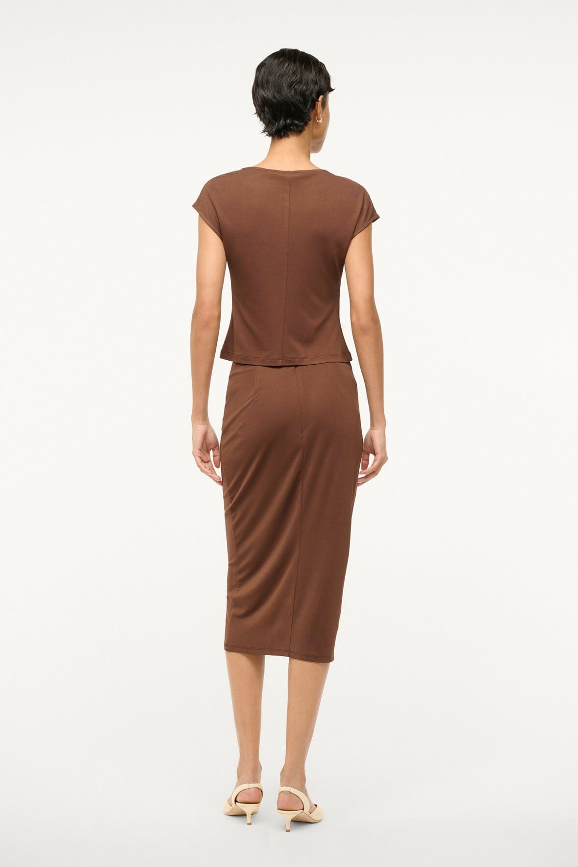 STAUD CHANA SKIRT DARK OAK - 4