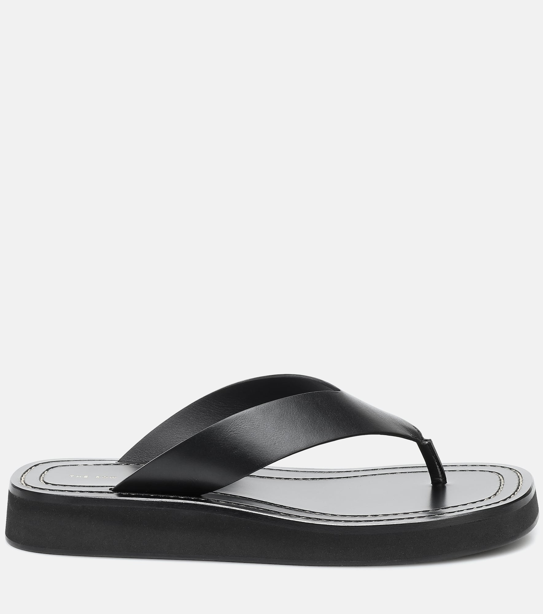 Ginza leather platform slides - 4