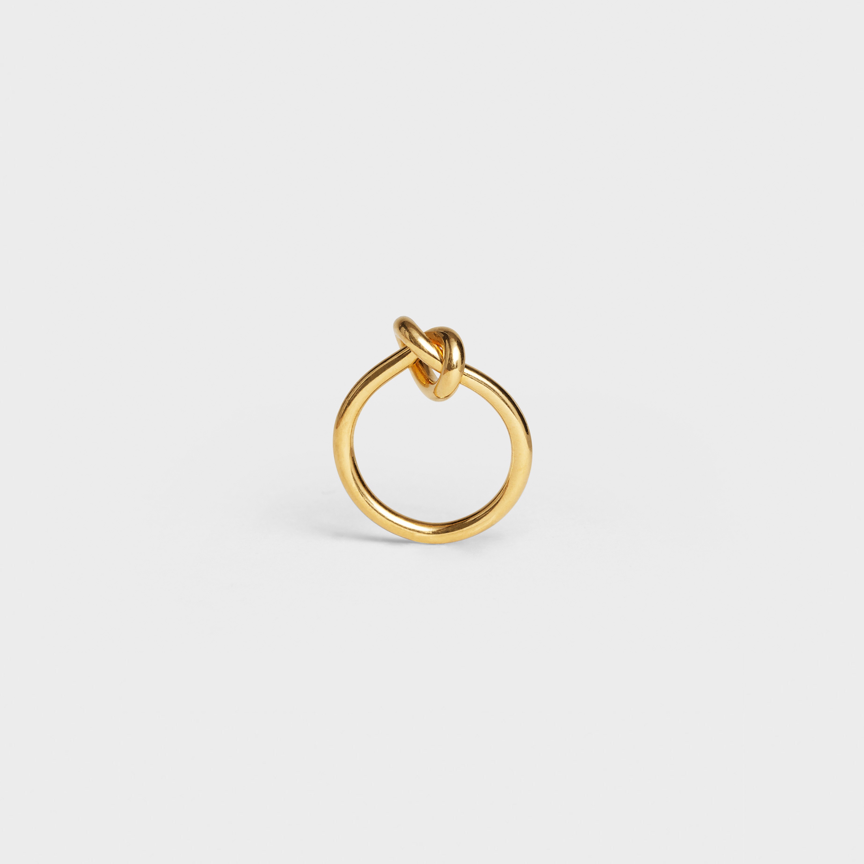 Knot Ring in Brass with Gold finish - 1