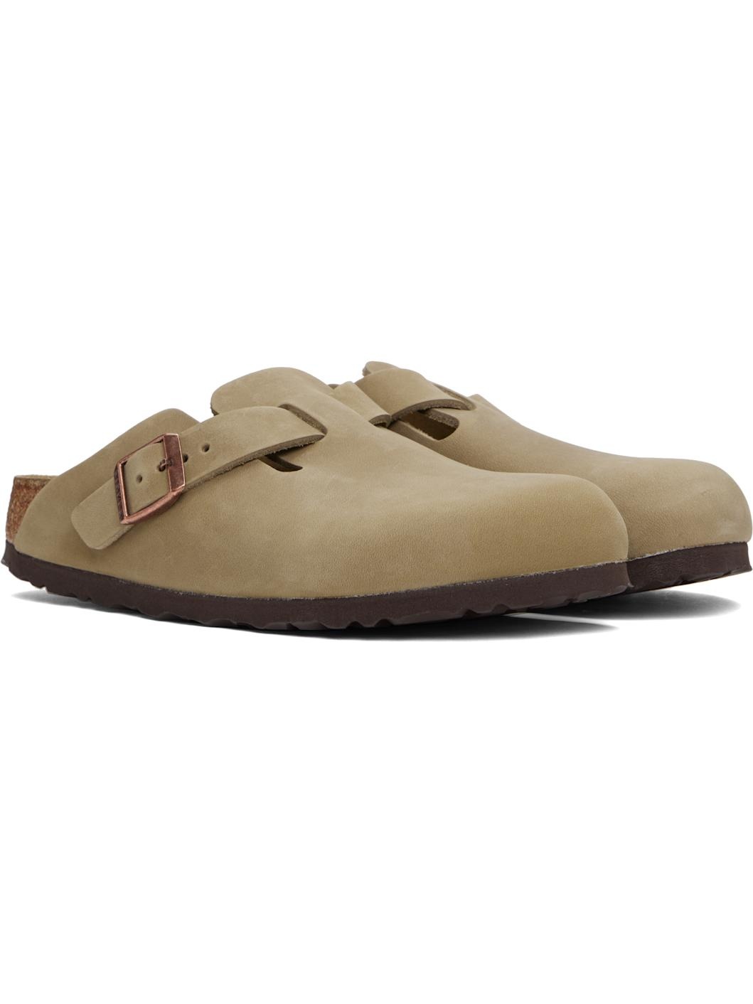 Brown Narrow Boston Oiled Leather Slip-on Loafers - 4