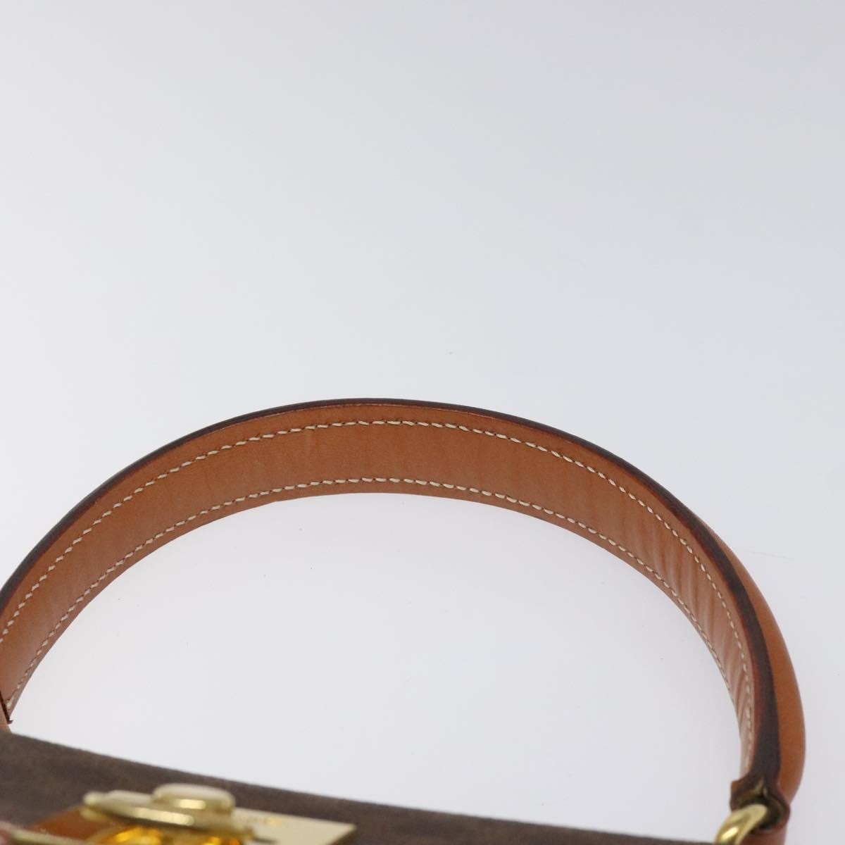 CELINE Macadam Canvas Hand Bag Pvc Brown Gold - 14