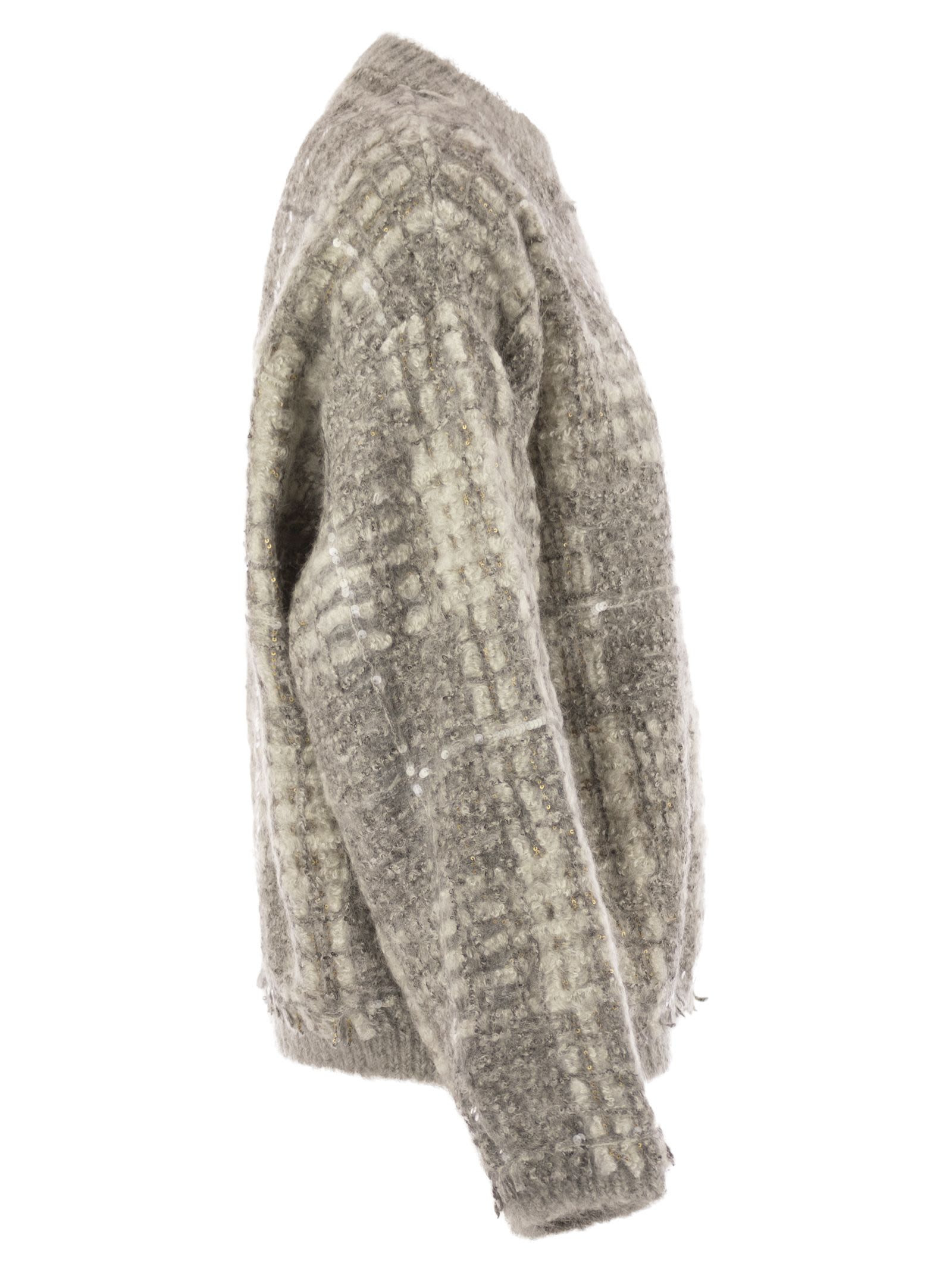 Brunello Cucinelli Women Dazzling Sweater In Mohair, Alpaca And Wool - 3