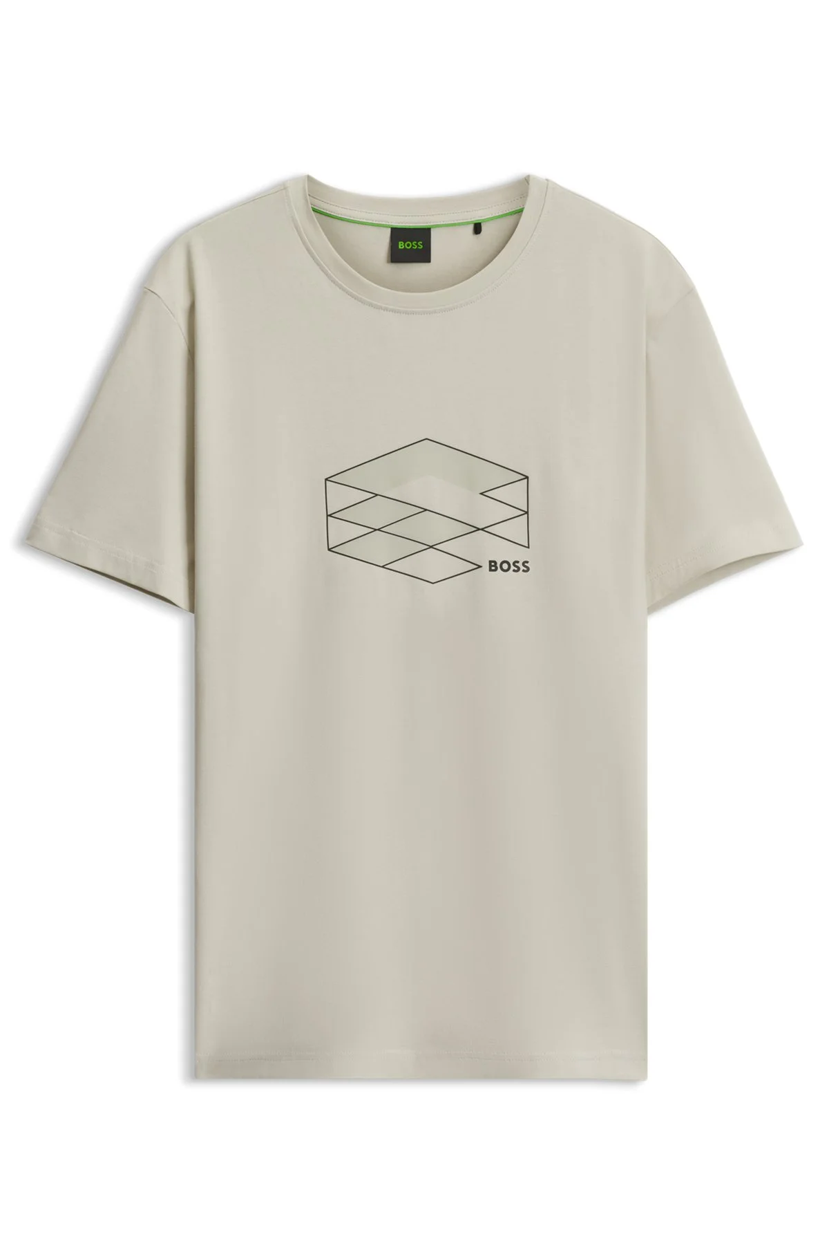 STRETCH-COTTON T-SHIRT WITH GRAPHIC PRINT - 1