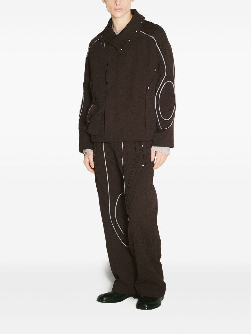 Kiko Kostadinov panelled piped trousers outlook