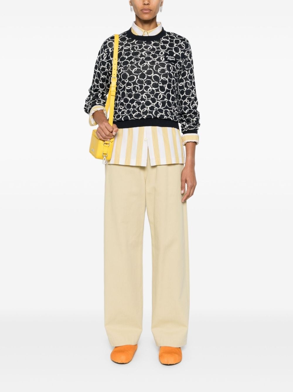 logo-appliqué floral jumper - 2