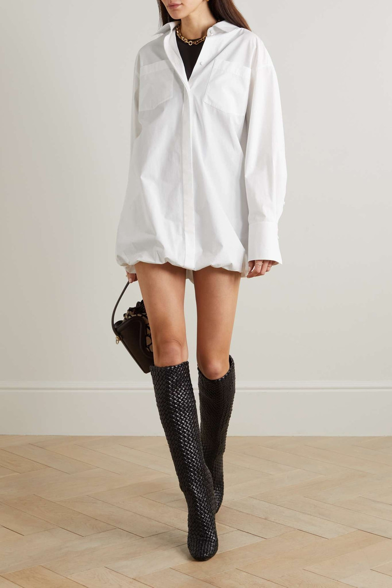 Valentino Layered cotton-poplin and stretch-jersey mini shirt dress outlook