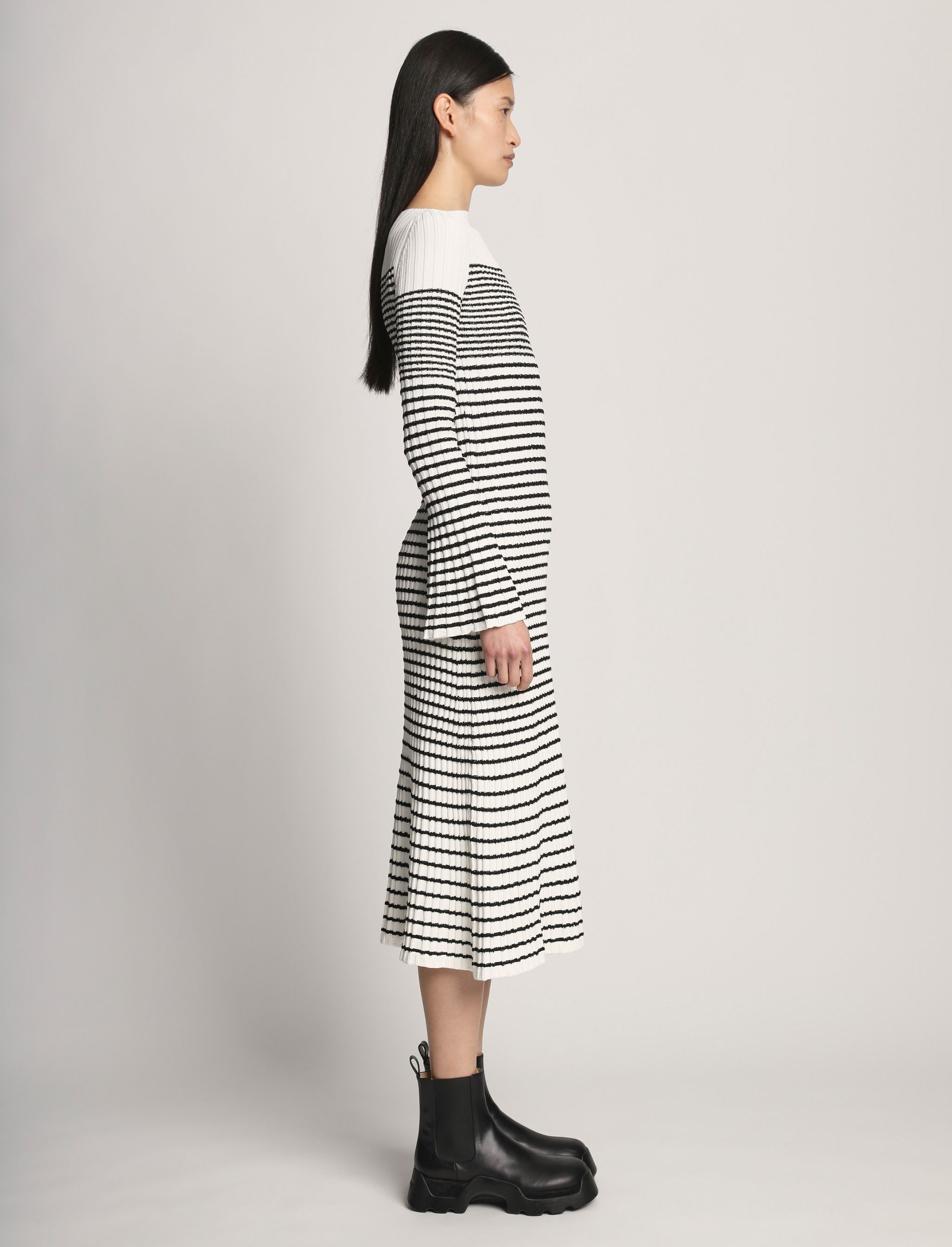 Boucle Mini Stripe Knit Dress - 3