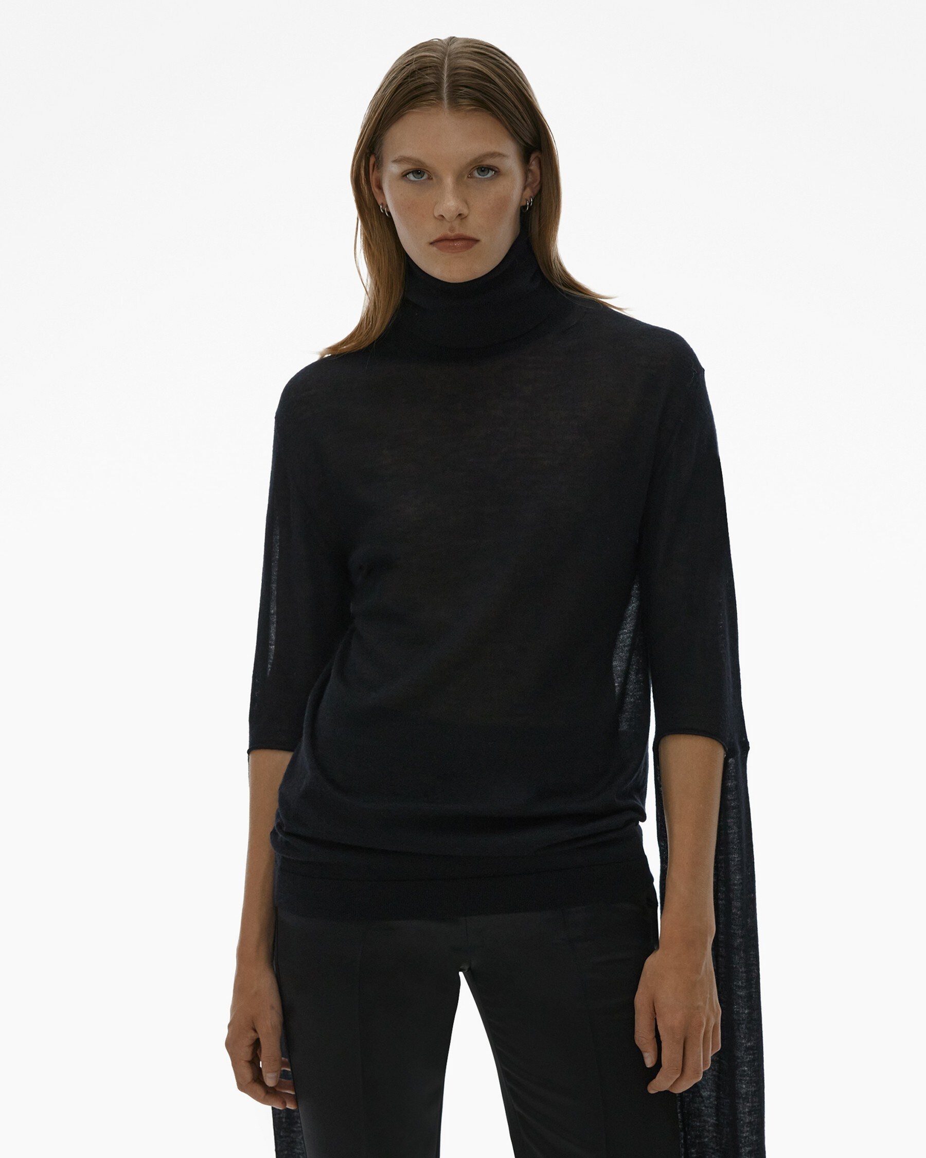CUT-OUT TURTLENECK SWEATER - 3
