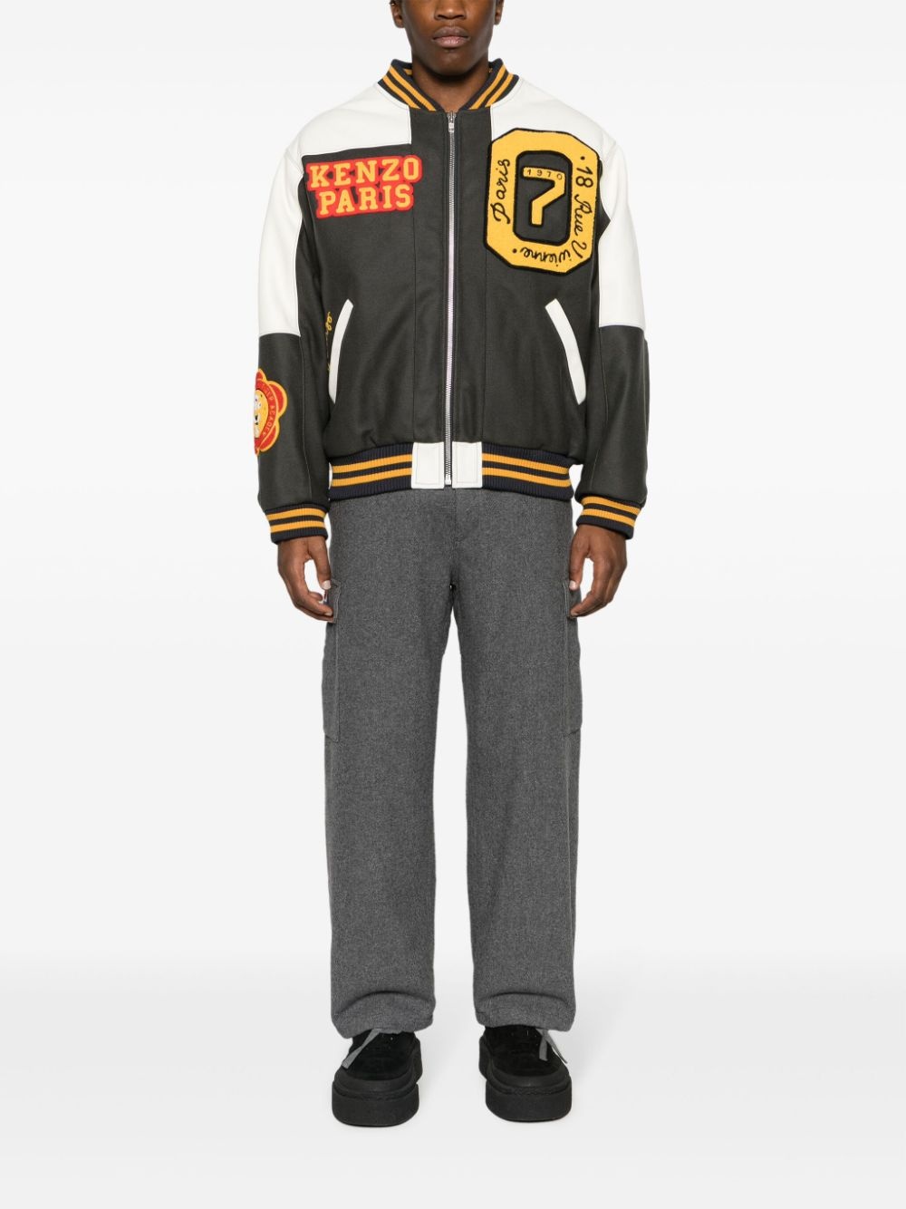 Kenzo Tiger Academy logo-appliquÃ© bomber jacket - 2