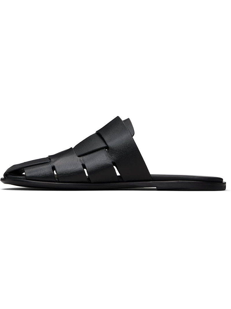 HEREU Black Dira Slim Slip-on Loafers outlook