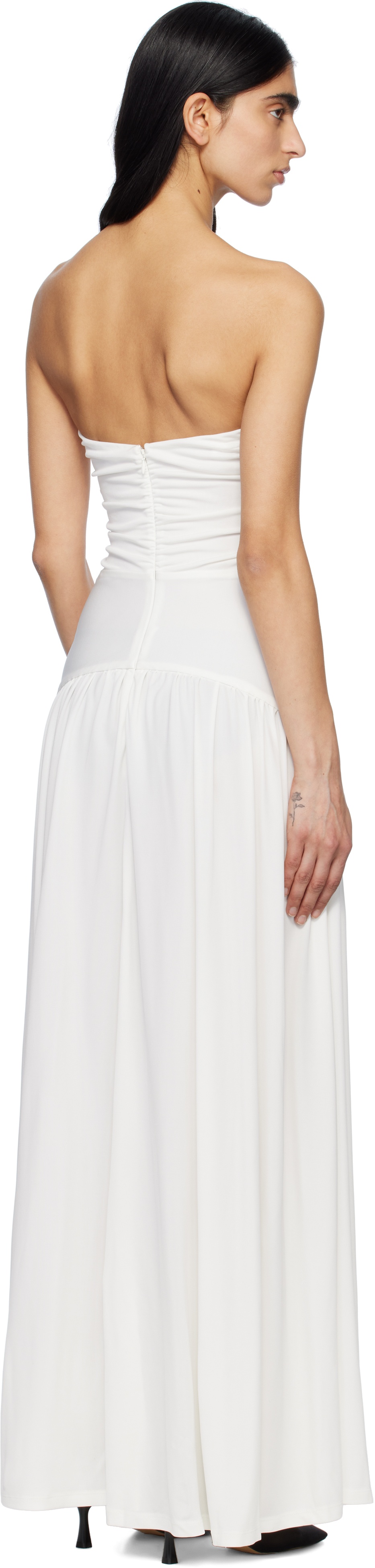 White Mariana Maxi Dress - 5