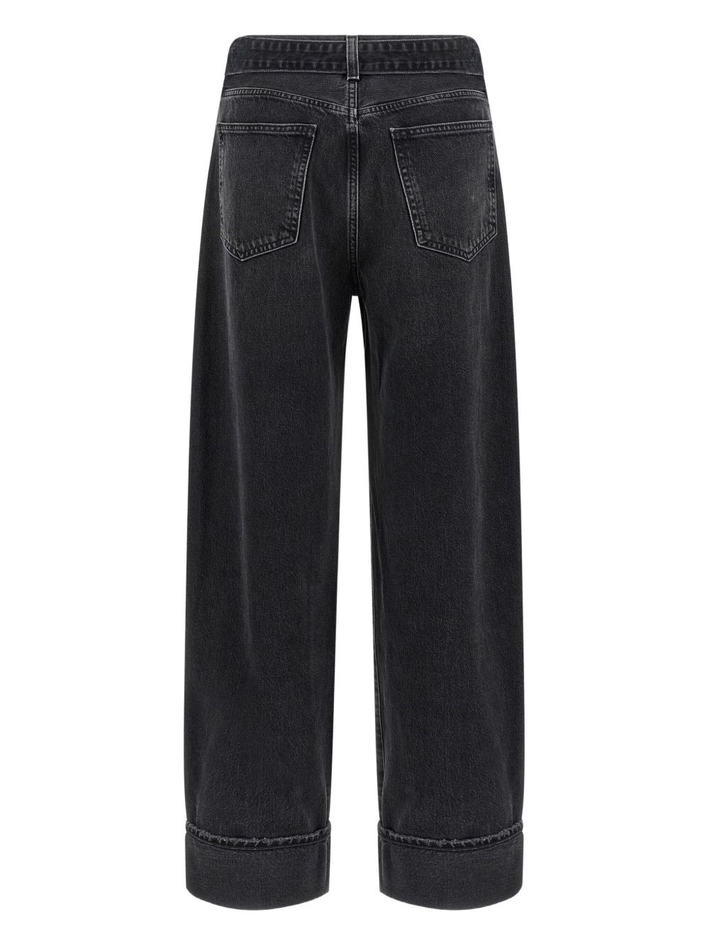 belted cuffed jeans - 2