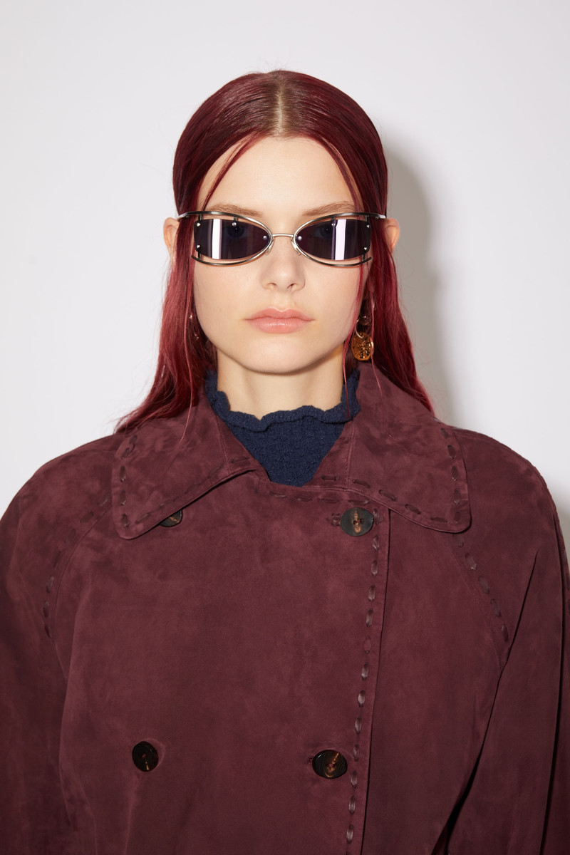 Suede coat - Aubergine purple 7