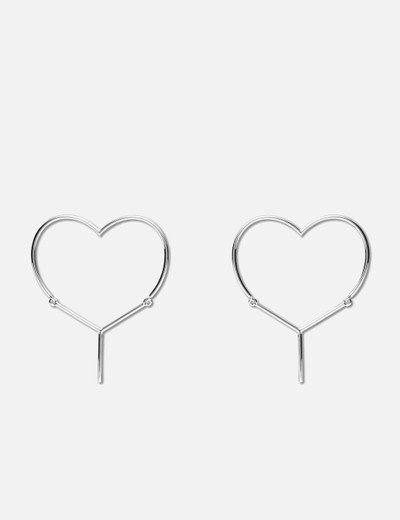 Y/Project Y-shaped heart earrings outlook