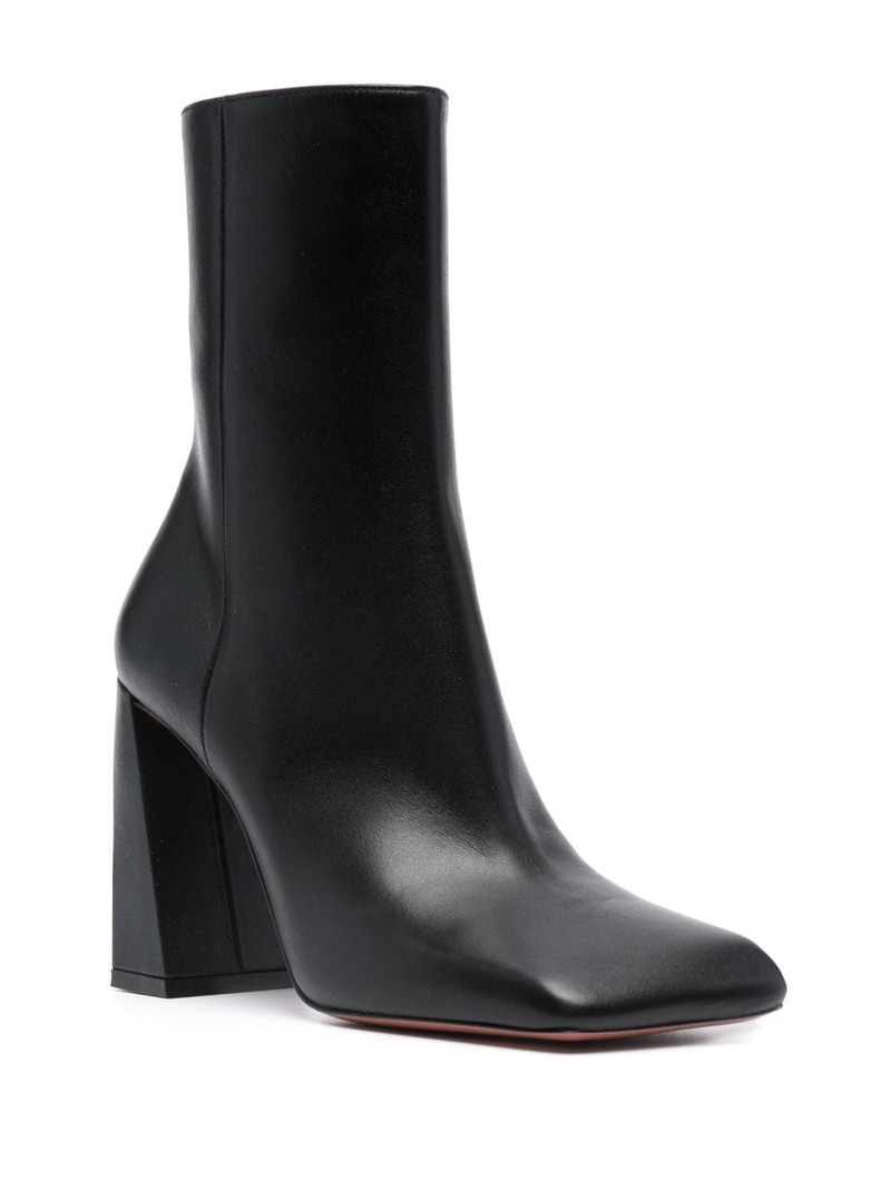 Amina Muaddi Marine 100mm leather ankle boots outlook