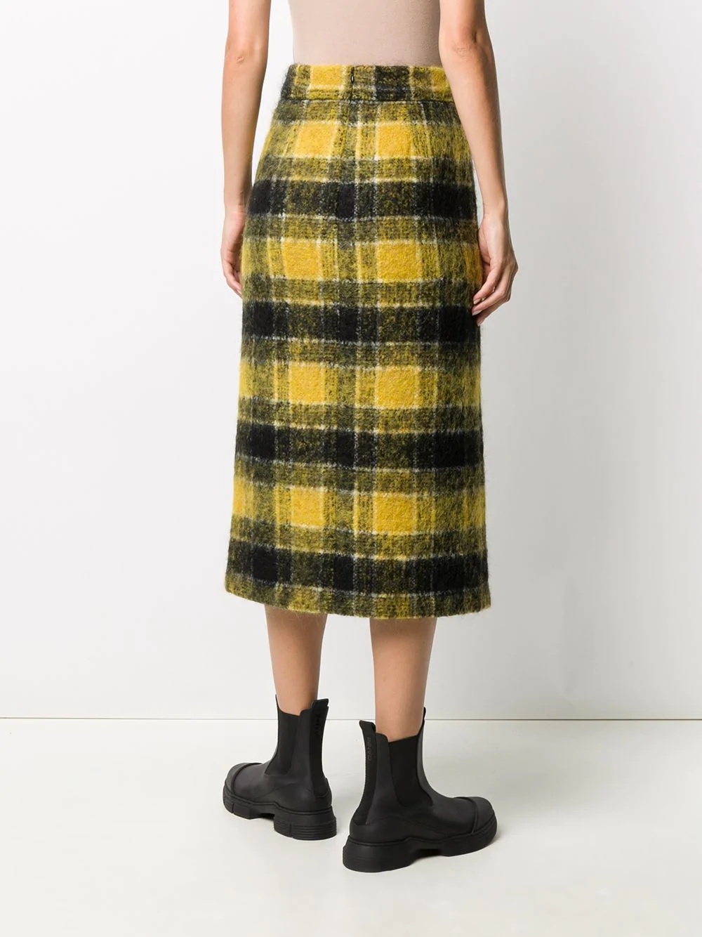 checked tweed skirt - 4