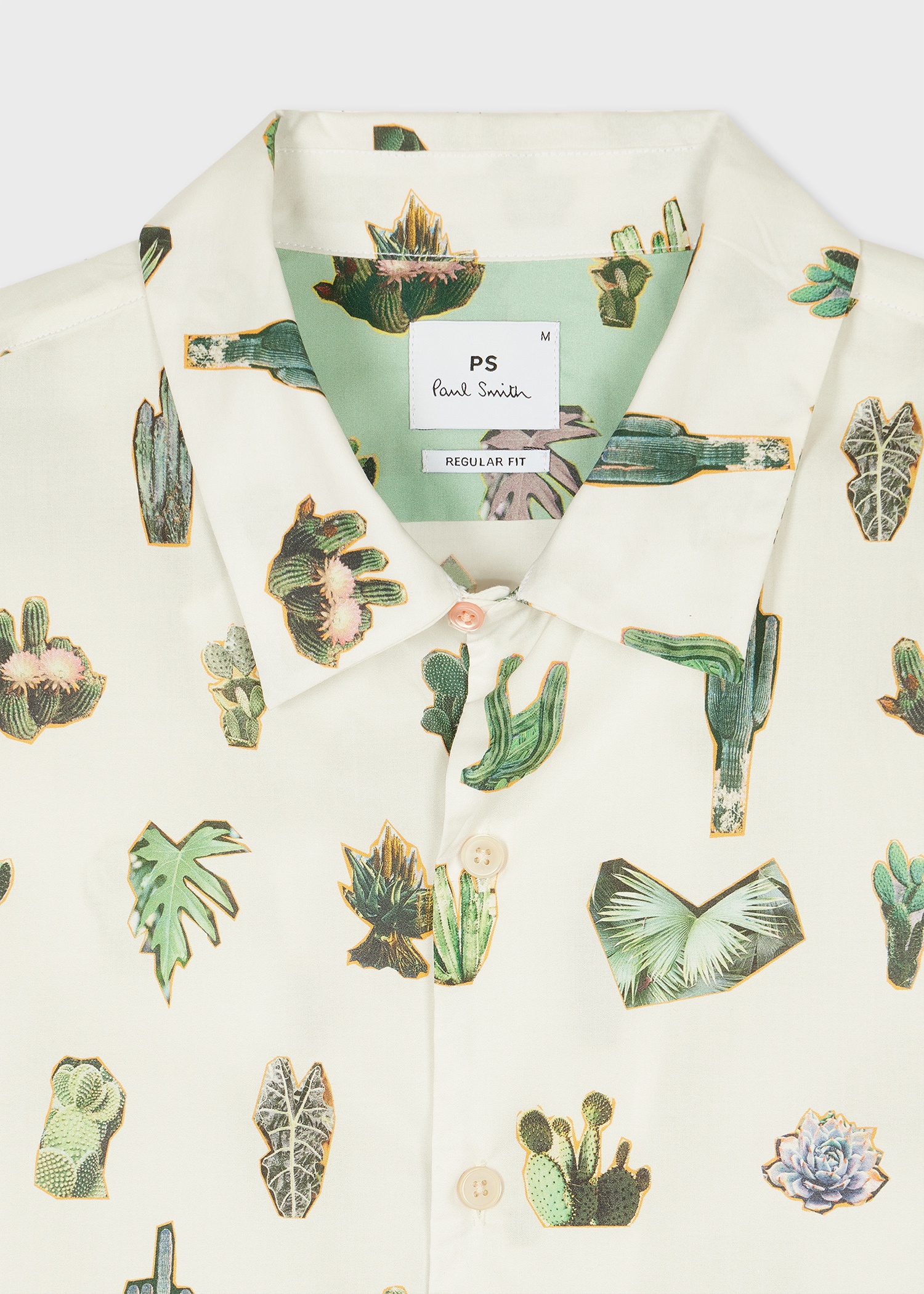 Ecru Short Sleeve 'Prickly Pear' Shirt - 3