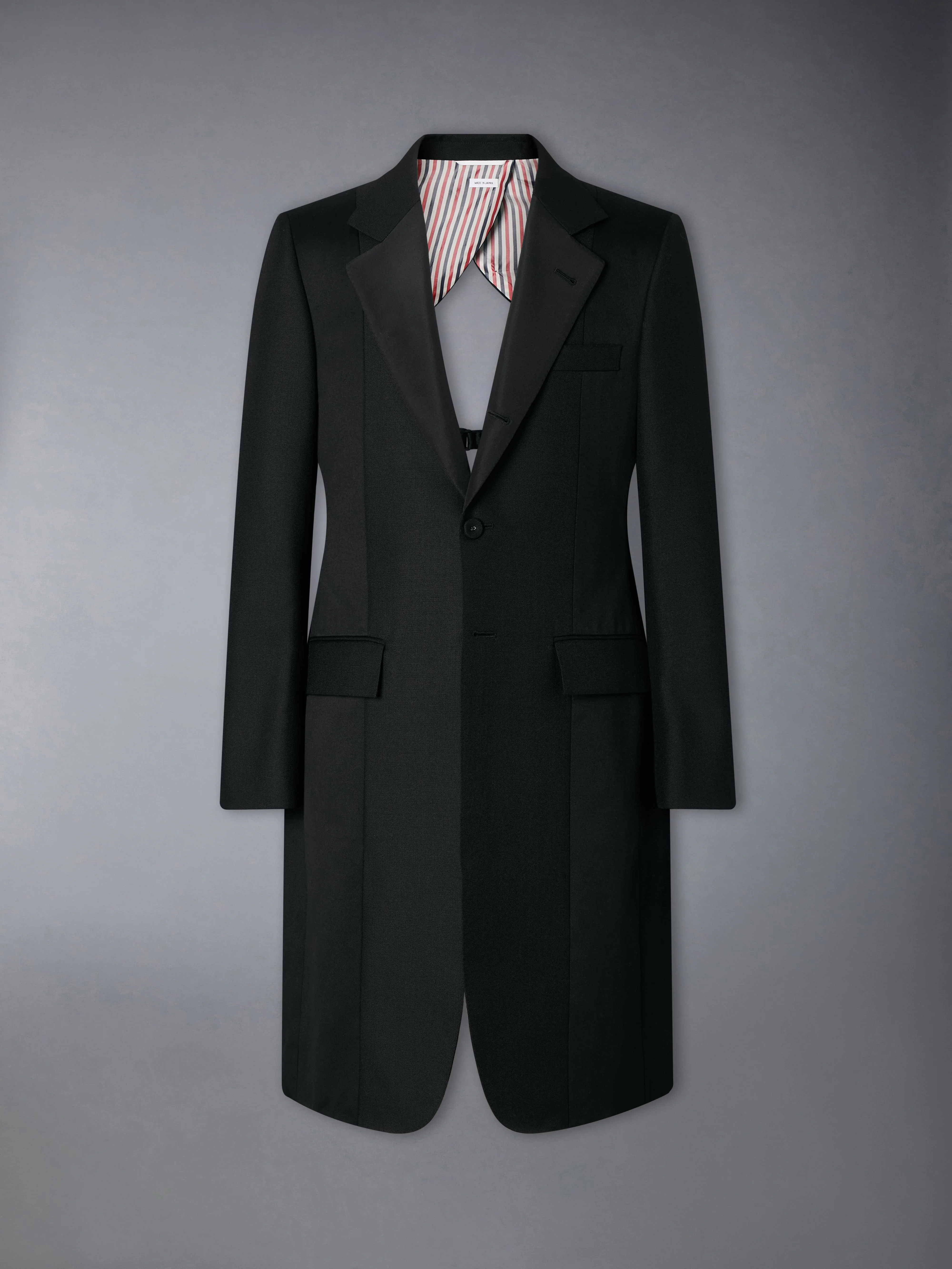 WOOL MOHAIR APRON TAILORED OVERCOAT - 1