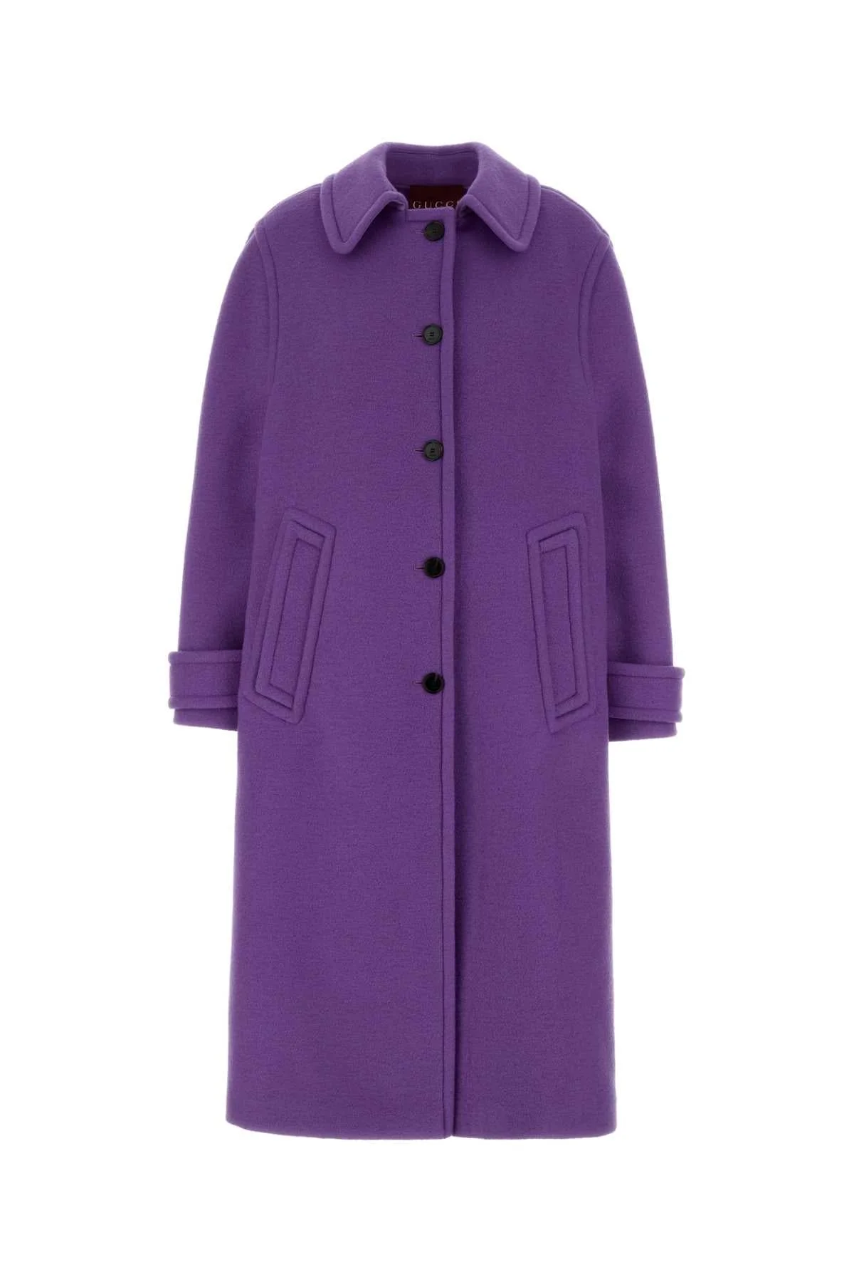 Gucci Women Purple Wool Blend Coat - 1